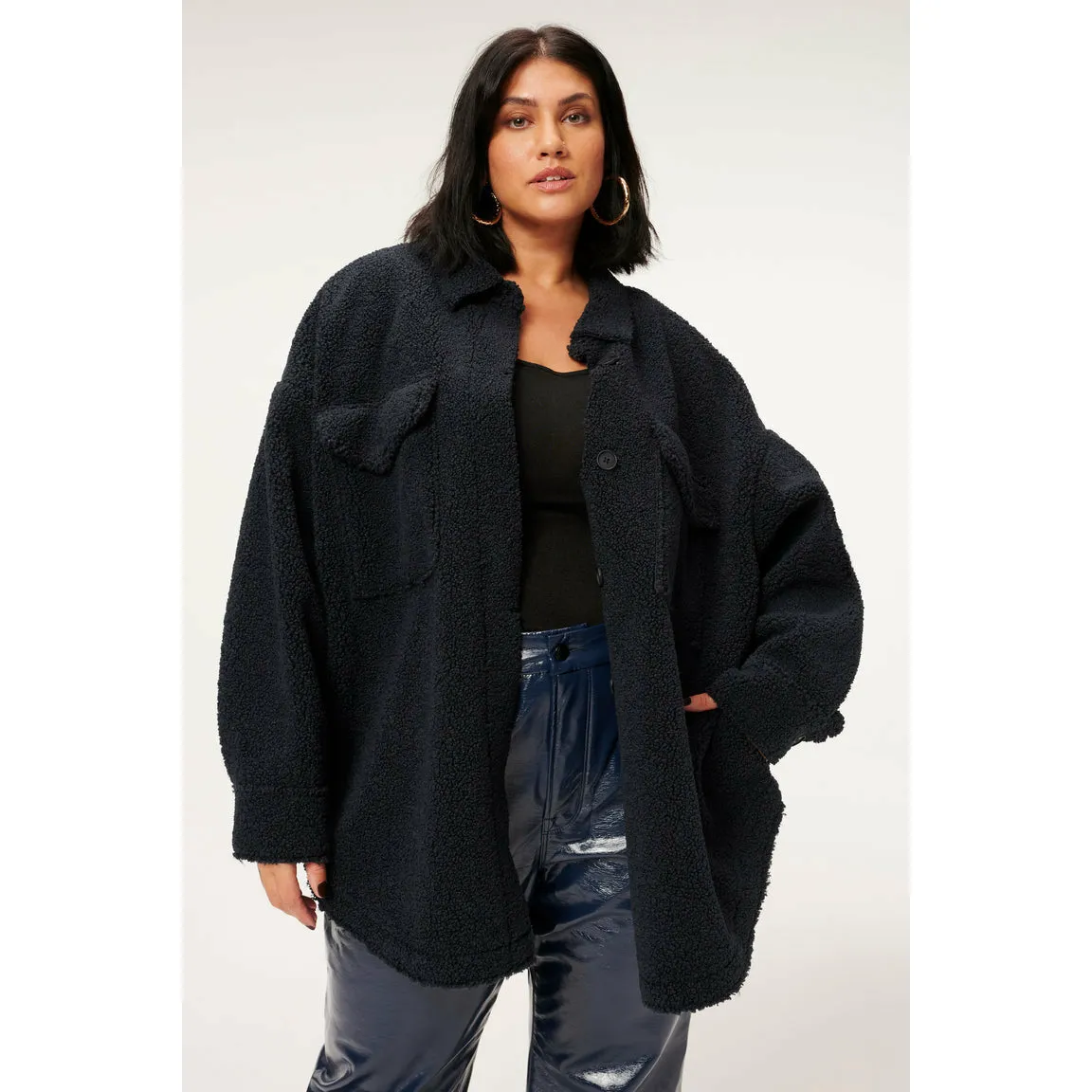 Good American Sherpa Shacket