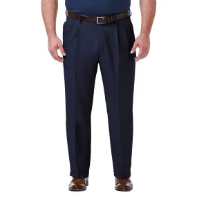Haggar Mens Classic fit Dress Pants 44 / 32 Blue Solid