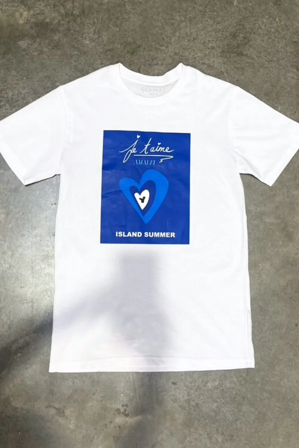 island summer printed white tee