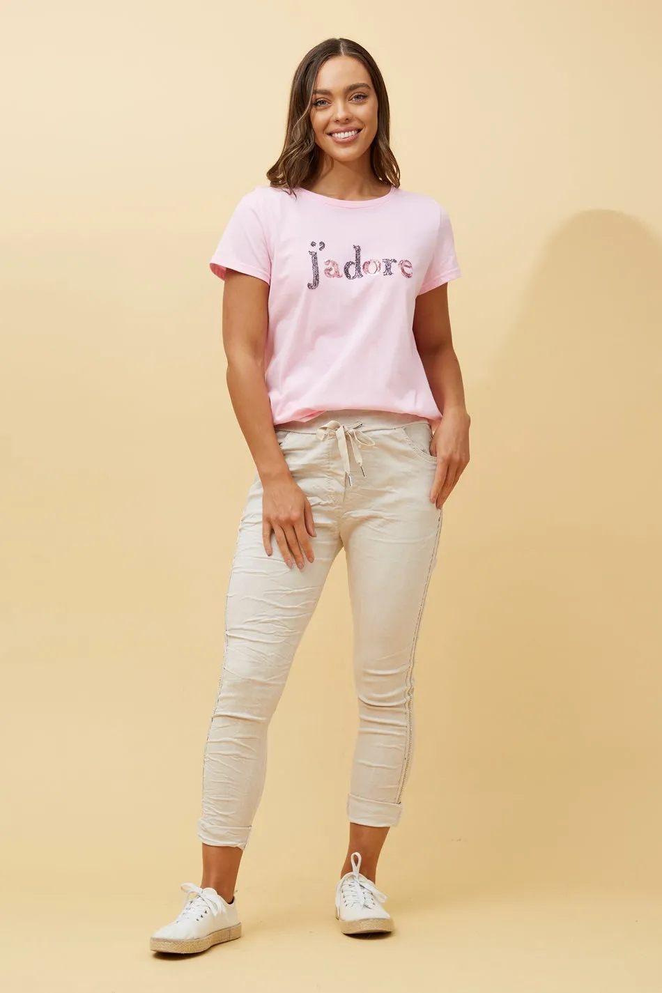 JANJA DIAMANTE DETAIL JOGGER PANTS