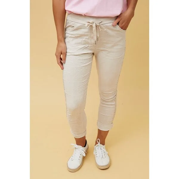JANJA DIAMANTE DETAIL JOGGER PANTS