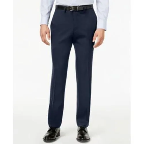 Kenneth Cole Mens Slim fit Dress Pants 36 / 32 Navy Blue Stretch
