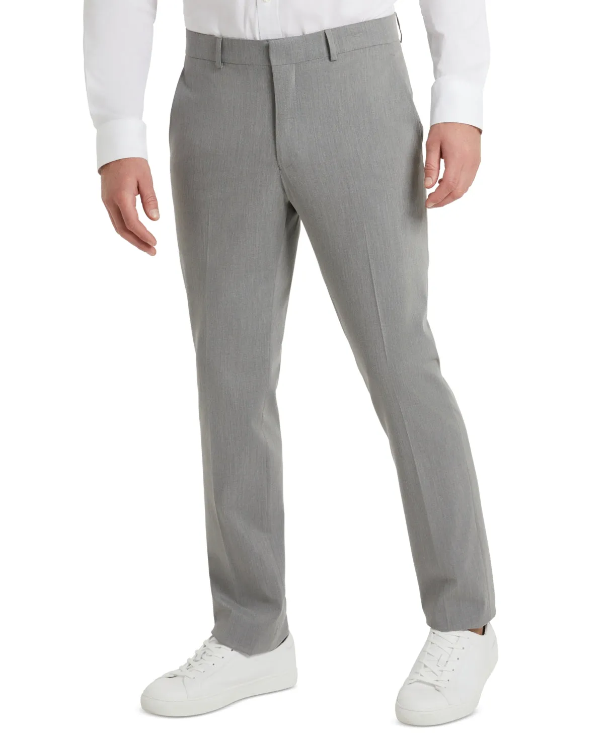 Kenneth Cole Reaction Mens Slim fit Dress Pants 32 / 32 Light Grey