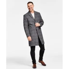 Lauren Ralph Lauren Mens Classic fit Overcoat Coat 42 R Black Plaid