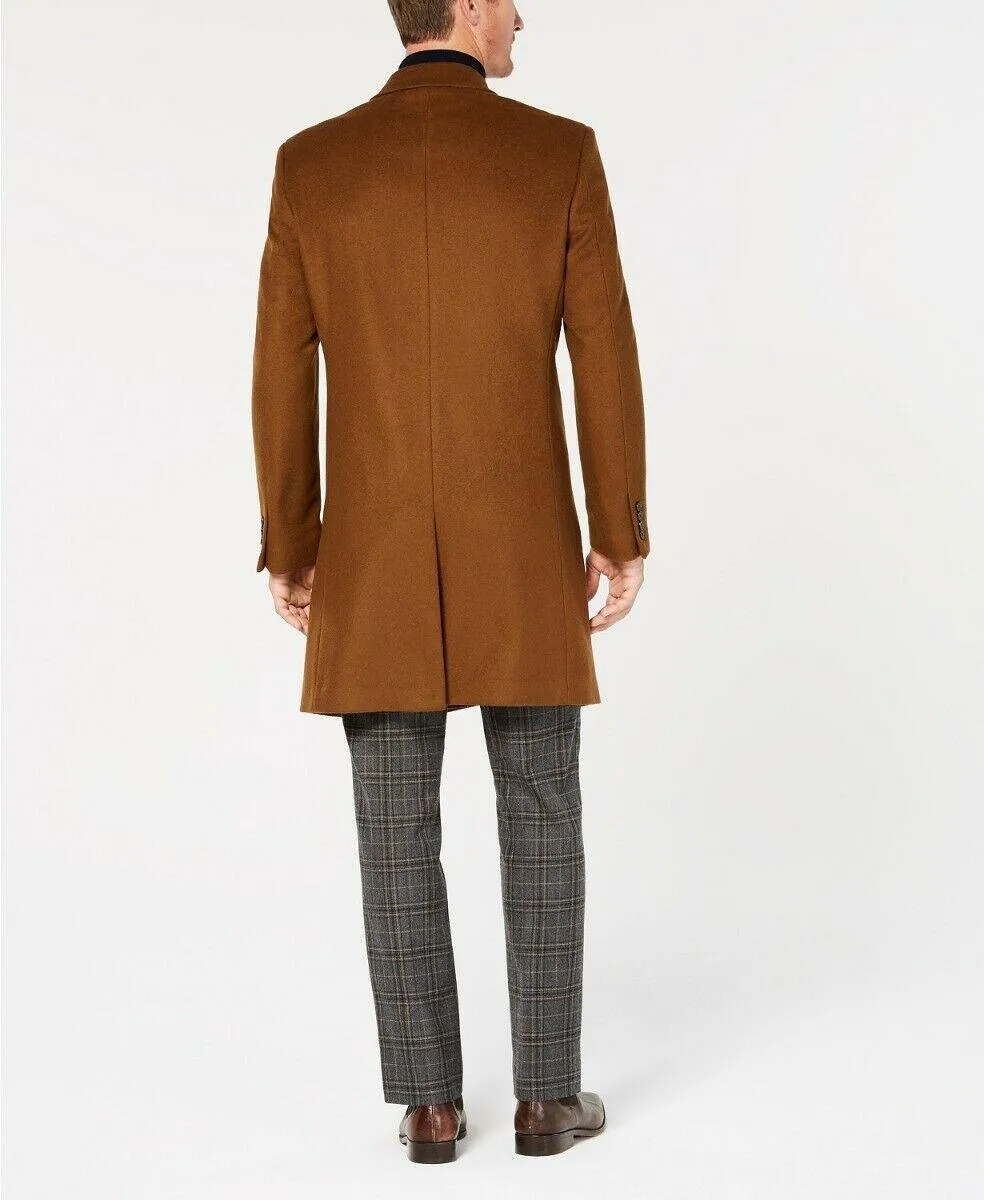 Lauren Ralph Lauren Mens Regular fit Overcoat Coat 38 R Brown Solid