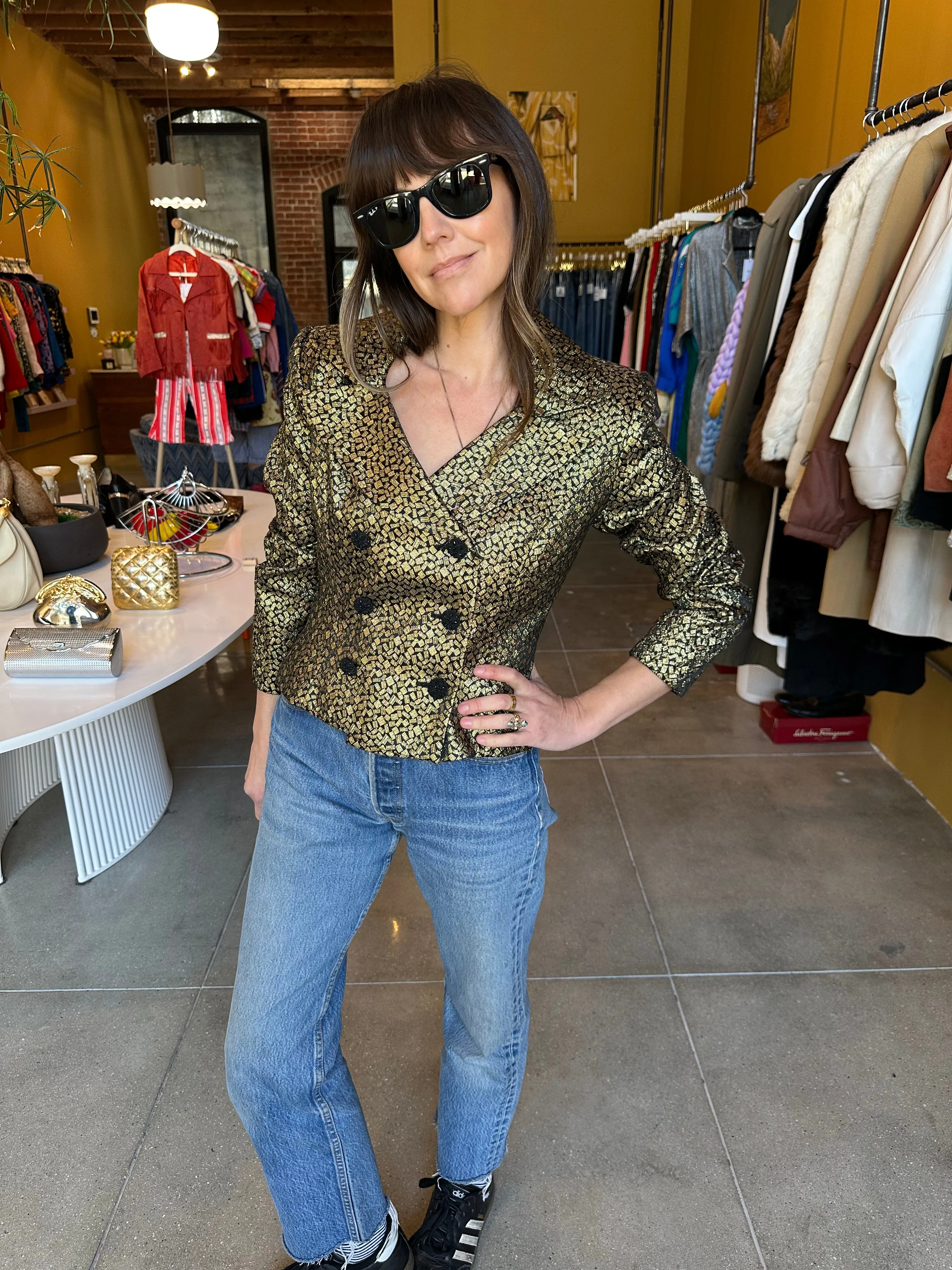 Lillie Rubin Gold Blazer