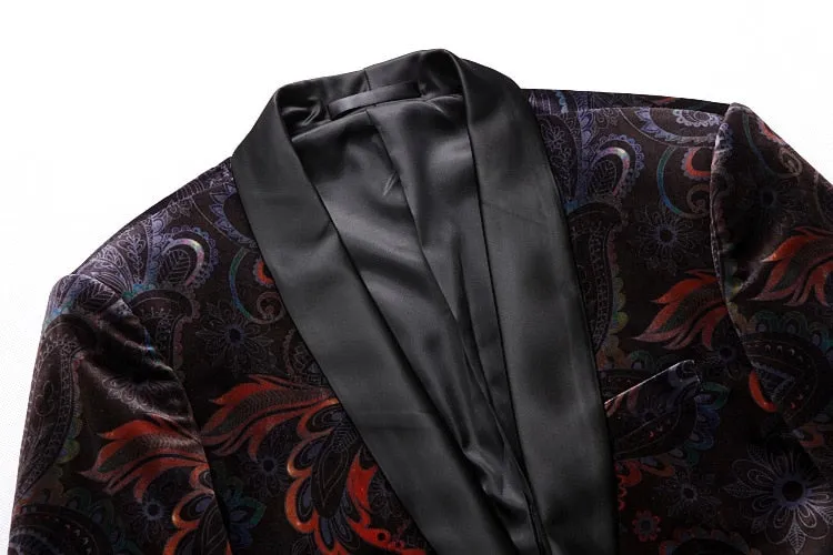 Men Luxury Print Blazer