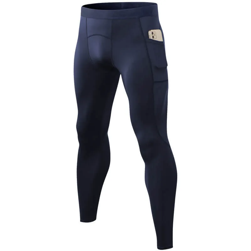 Men's Compression Pants Phone Pocket Running Leggings