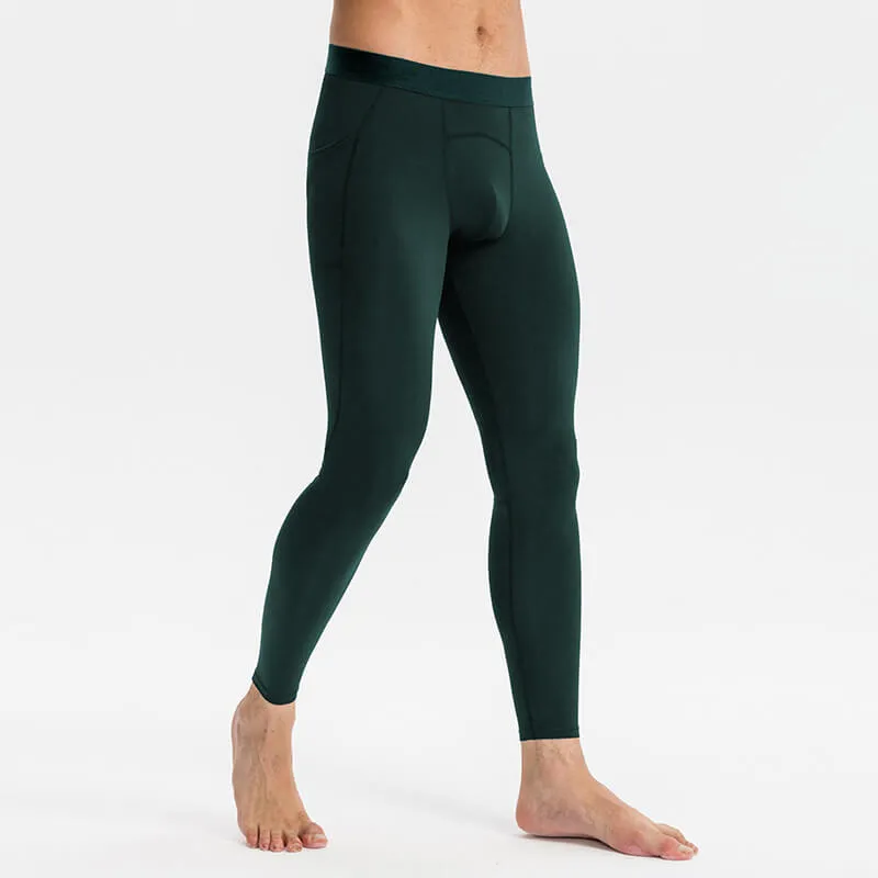 Men's Compression Pants Phone Pocket Running Leggings