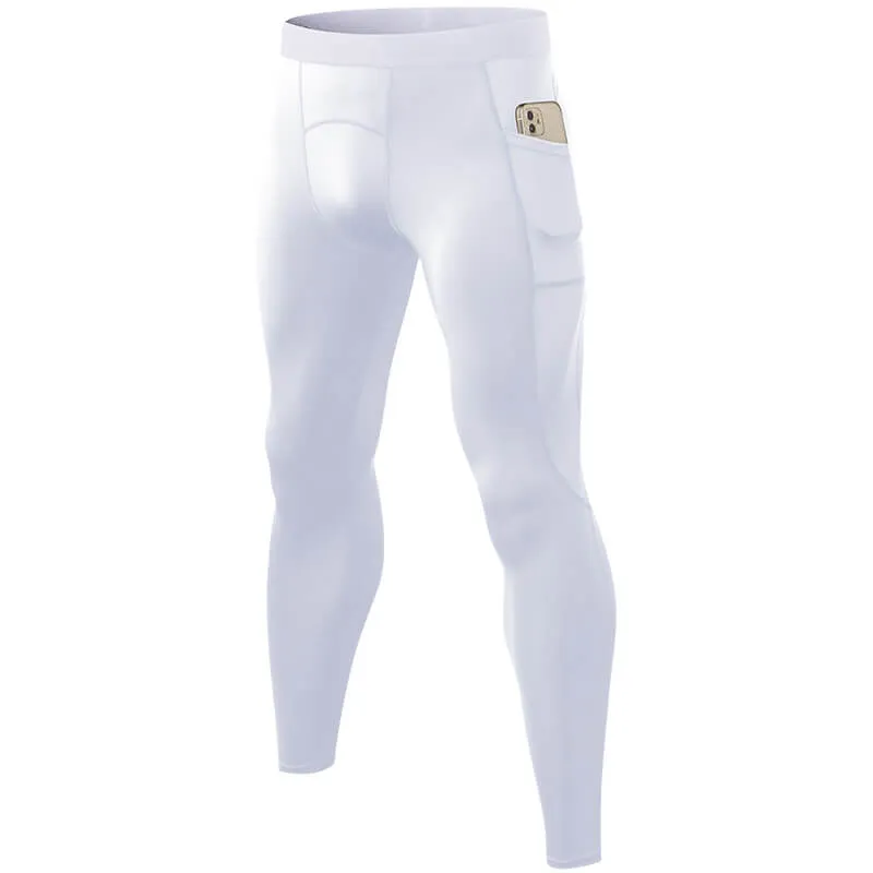 Men's Compression Pants Phone Pocket Running Leggings