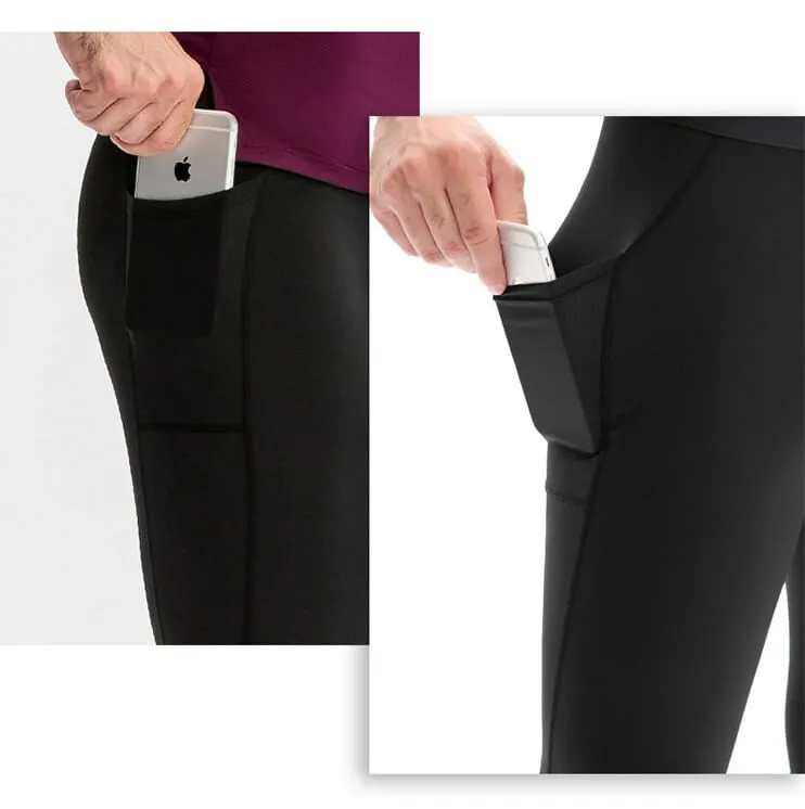 Men's Compression Pants Phone Pocket Running Leggings