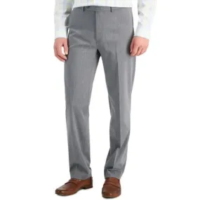 Nautica Mens Modern fit Dress Pants 40 / 32 Grey Solid Stretch
