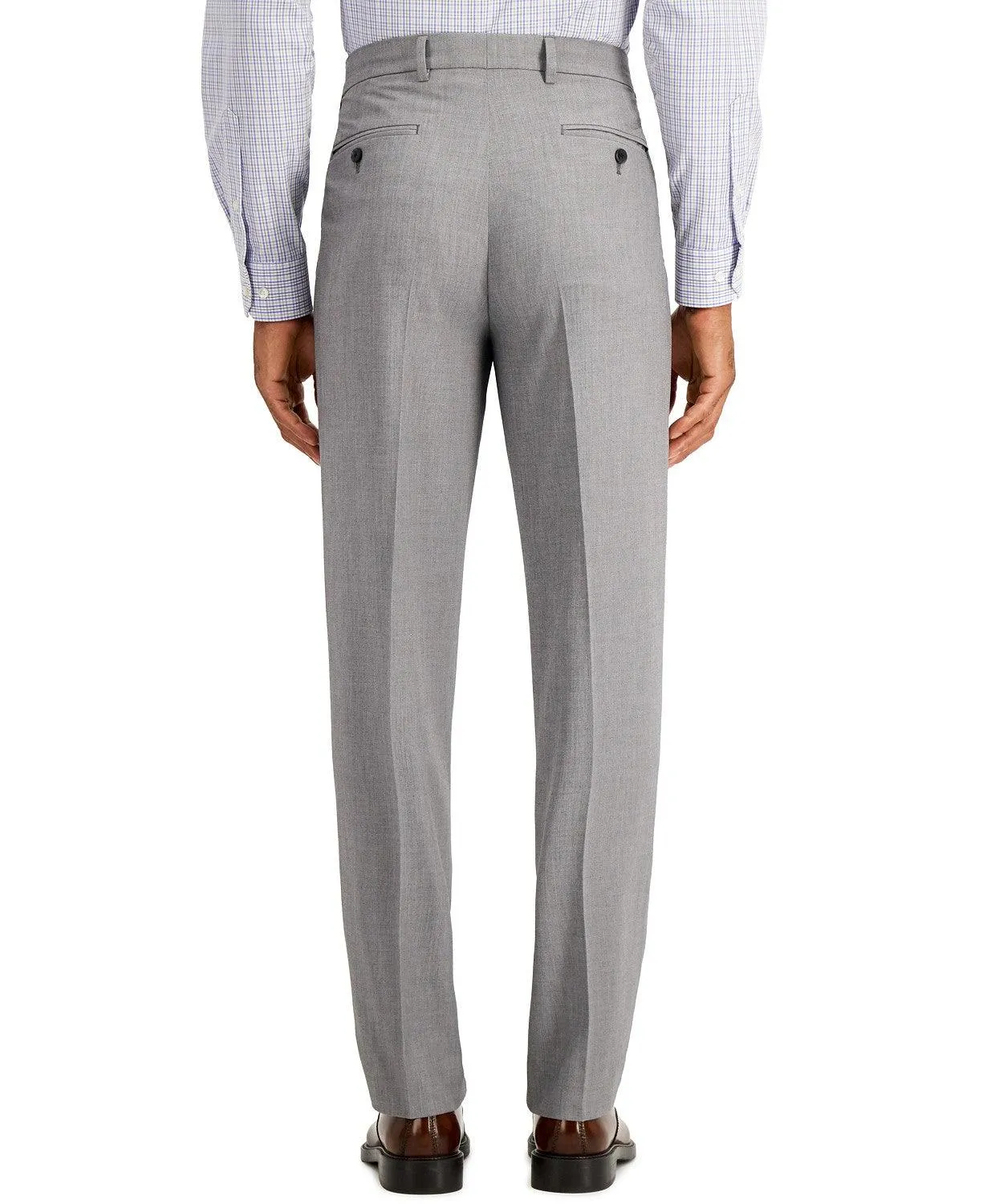 Nautica Mens Modern fit Dress Pants 40 / 32 Grey Solid Stretch