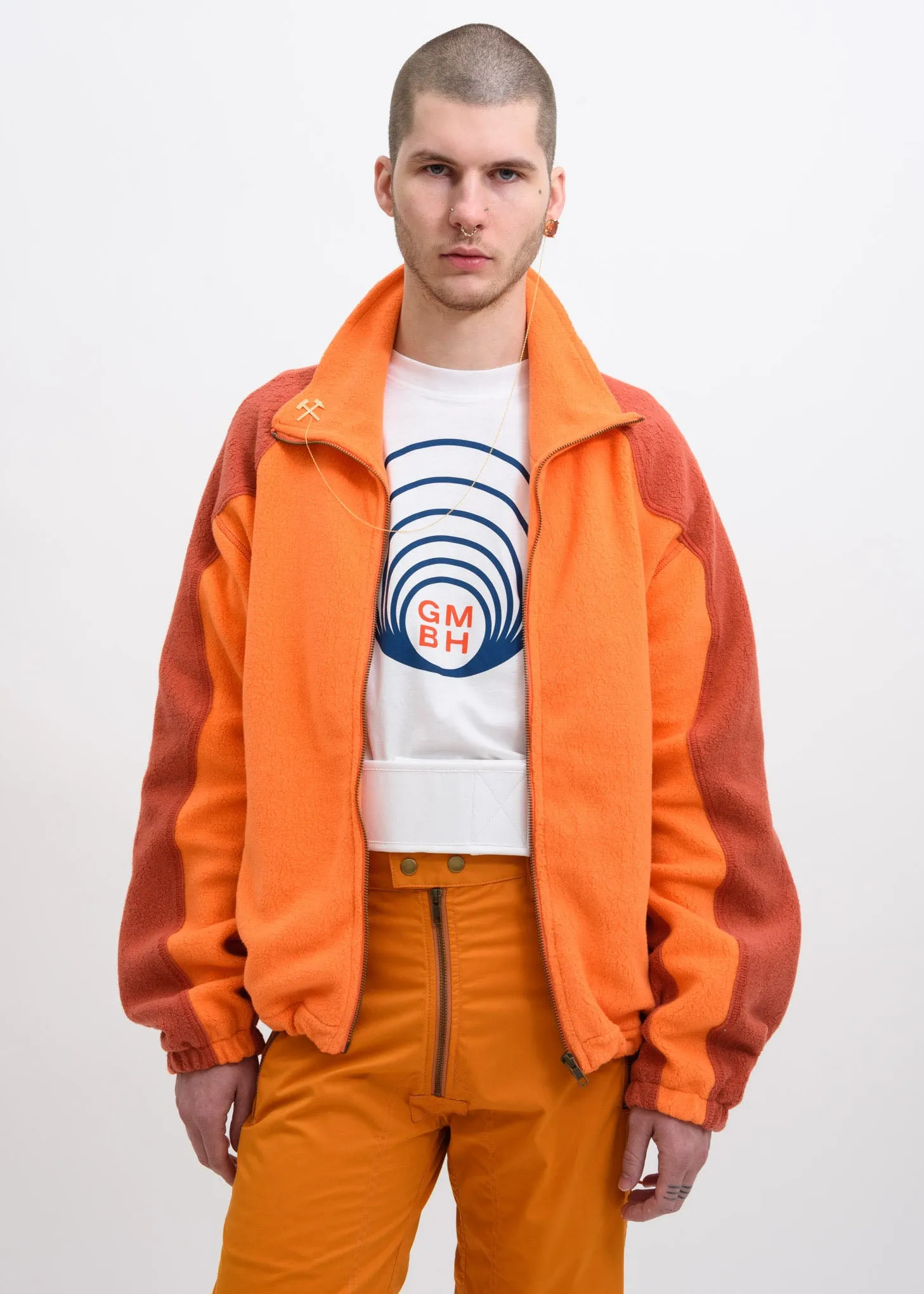 Orange Yaan Fleece Jacket