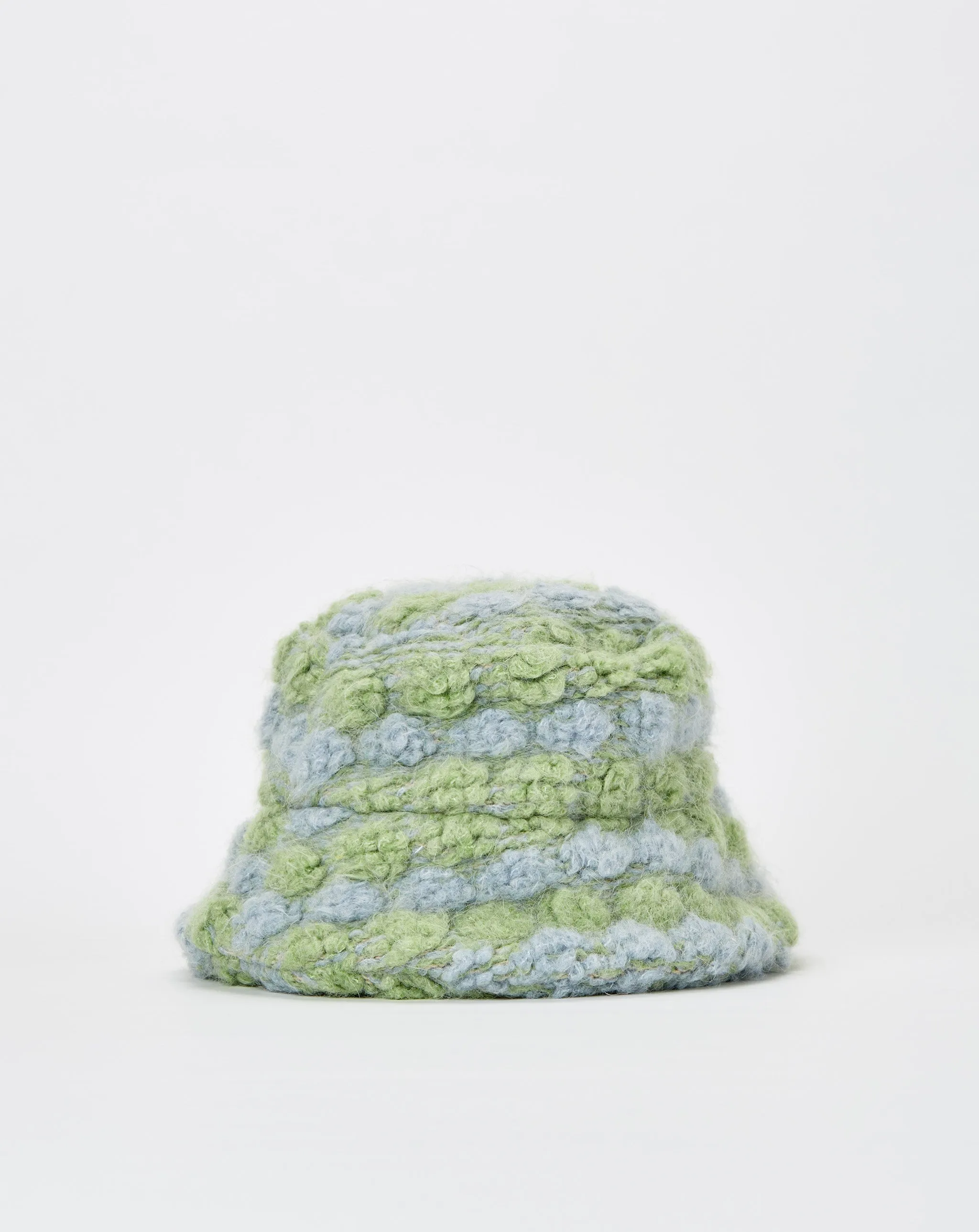 Oversized Knit Puff Bucket Hat