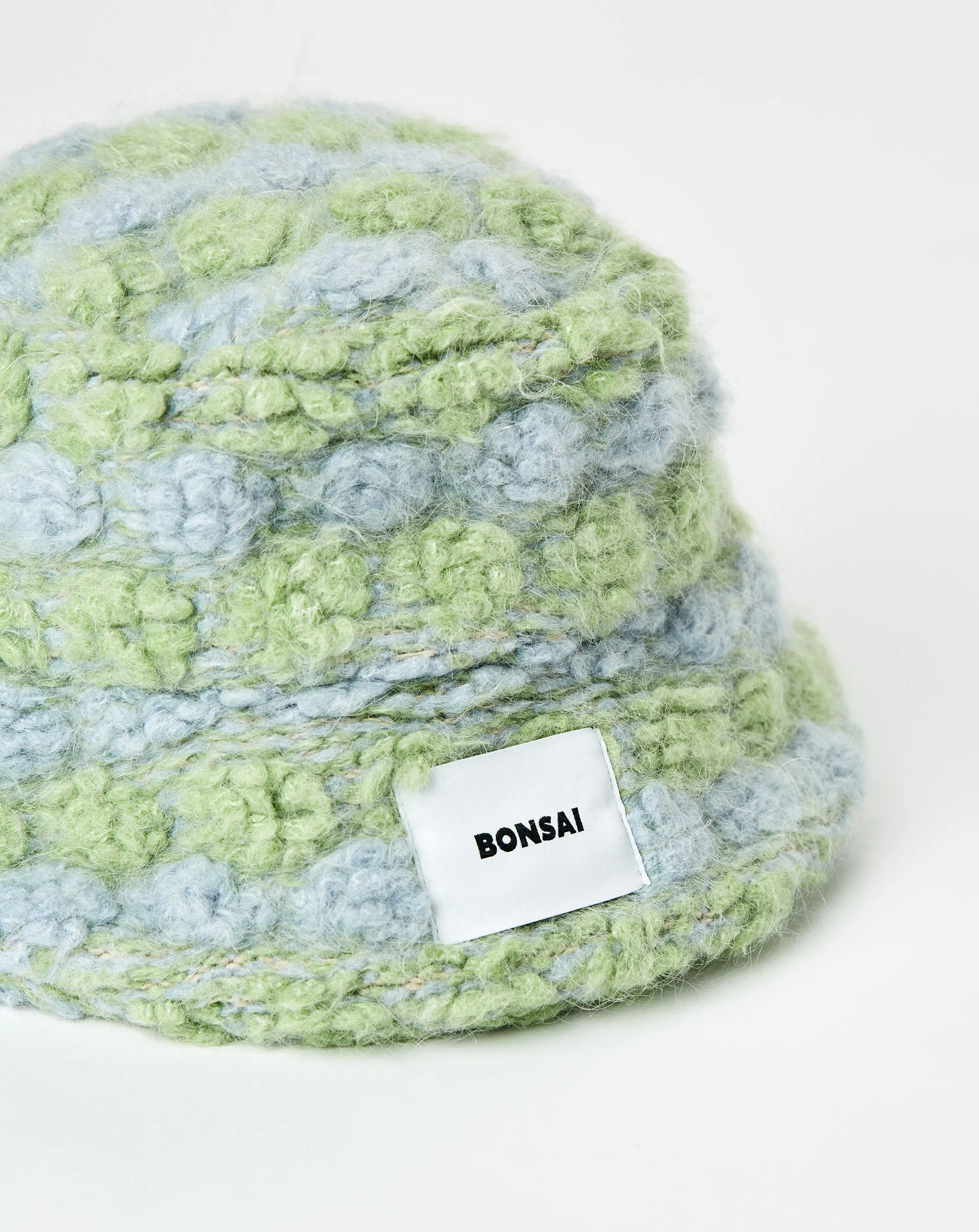 Oversized Knit Puff Bucket Hat
