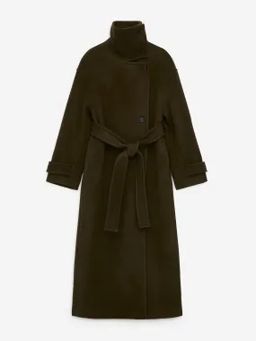 Oversized wool-blend coat