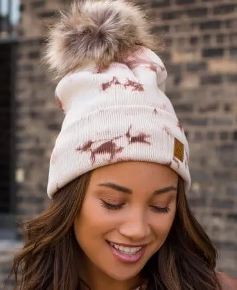 Panache Cream & Tan Tie Dye Pom Hat