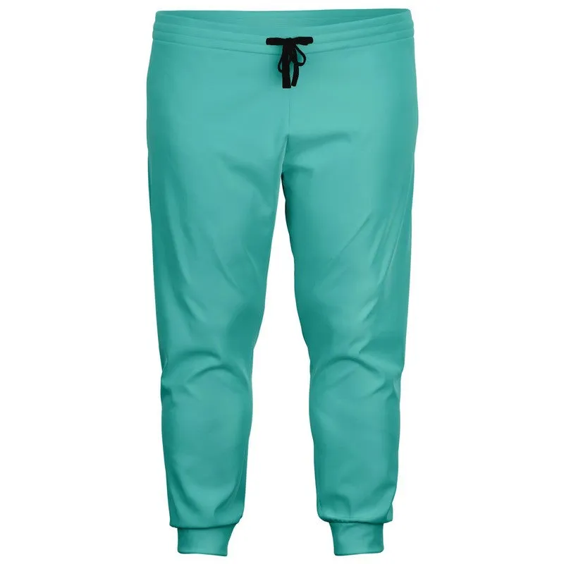 Pastel Blue Cool Green Joggers | Unisex | with PLUS sizes | Bright Pastel Blue Cool Green | C60M0Y30K0