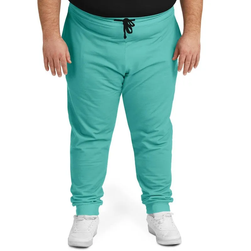 Pastel Blue Cool Green Joggers | Unisex | with PLUS sizes | Bright Pastel Blue Cool Green | C60M0Y30K0
