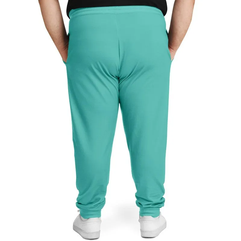 Pastel Blue Cool Green Joggers | Unisex | with PLUS sizes | Bright Pastel Blue Cool Green | C60M0Y30K0