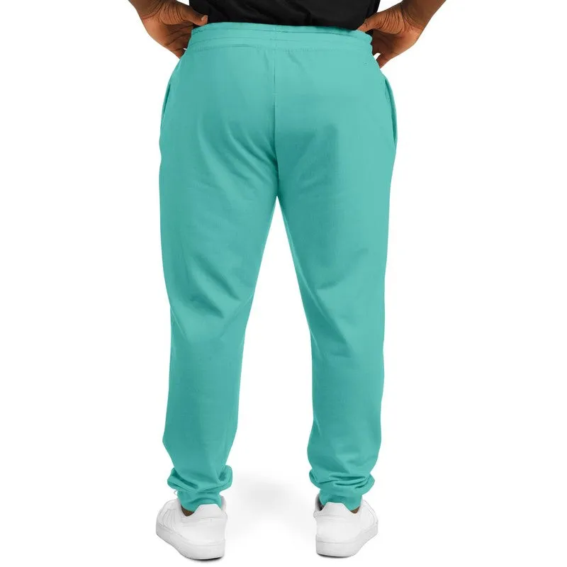 Pastel Blue Cool Green Joggers | Unisex | with PLUS sizes | Bright Pastel Blue Cool Green | C60M0Y30K0