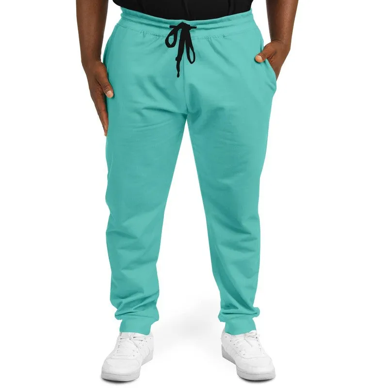 Pastel Blue Cool Green Joggers | Unisex | with PLUS sizes | Bright Pastel Blue Cool Green | C60M0Y30K0