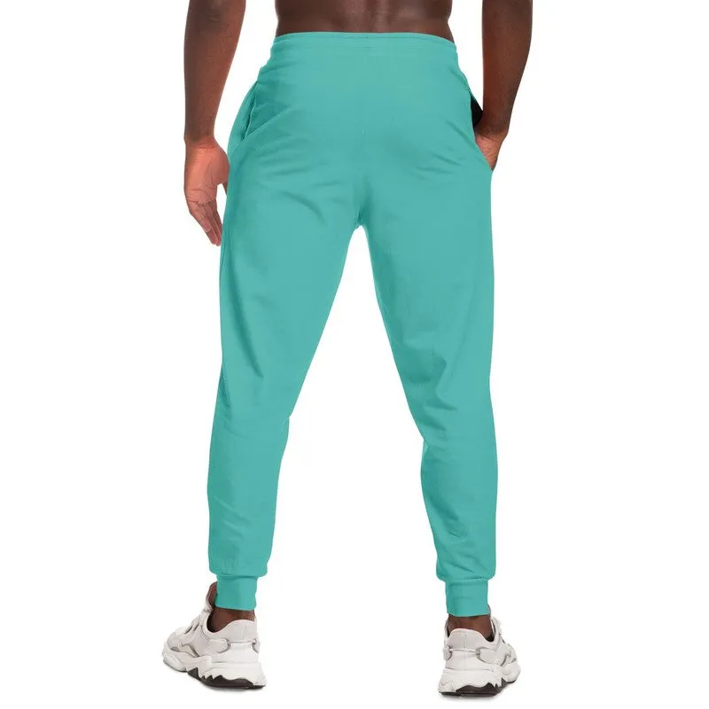 Pastel Blue Cool Green Joggers | Unisex | with PLUS sizes | Bright Pastel Blue Cool Green | C60M0Y30K0