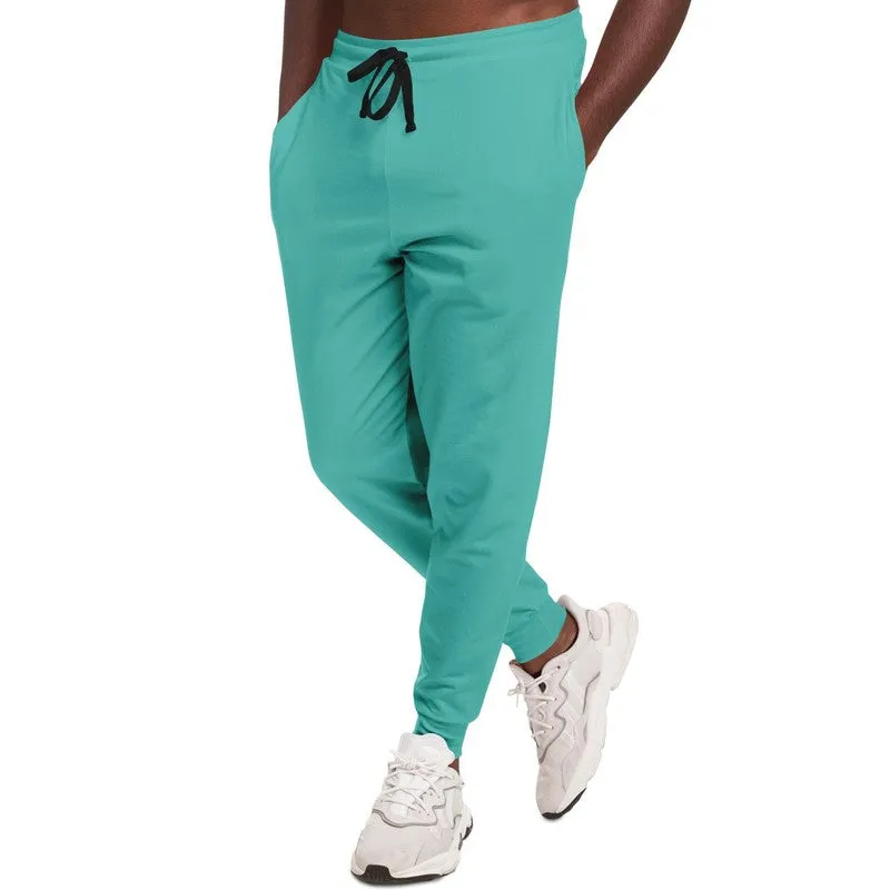 Pastel Blue Cool Green Joggers | Unisex | with PLUS sizes | Bright Pastel Blue Cool Green | C60M0Y30K0