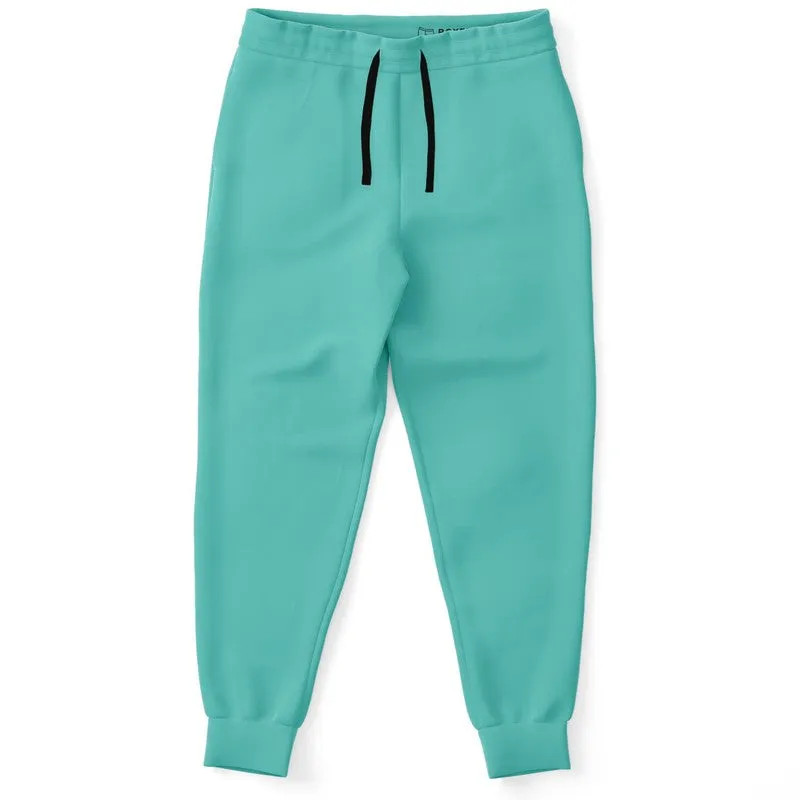 Pastel Blue Cool Green Joggers | Unisex | with PLUS sizes | Bright Pastel Blue Cool Green | C60M0Y30K0