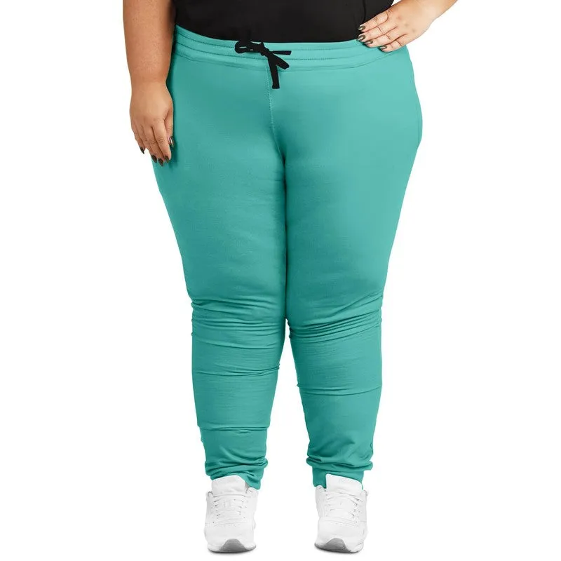 Pastel Blue Cool Green Joggers | Unisex | with PLUS sizes | Bright Pastel Blue Cool Green | C60M0Y30K0