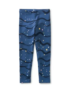 Printed Leggings- Aurora in Dark Blue