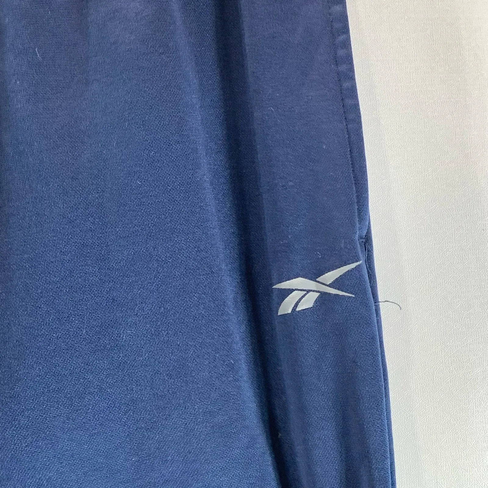 REEBOK Men's Dress Blue Relaxed-Fit Drawstring Cargo Fleece Jogger Pant SZ S