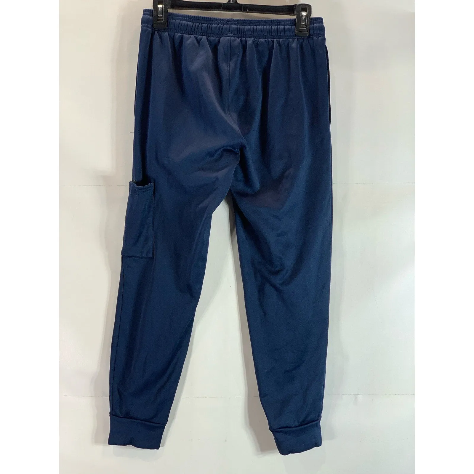 REEBOK Men's Dress Blue Relaxed-Fit Drawstring Cargo Fleece Jogger Pant SZ S