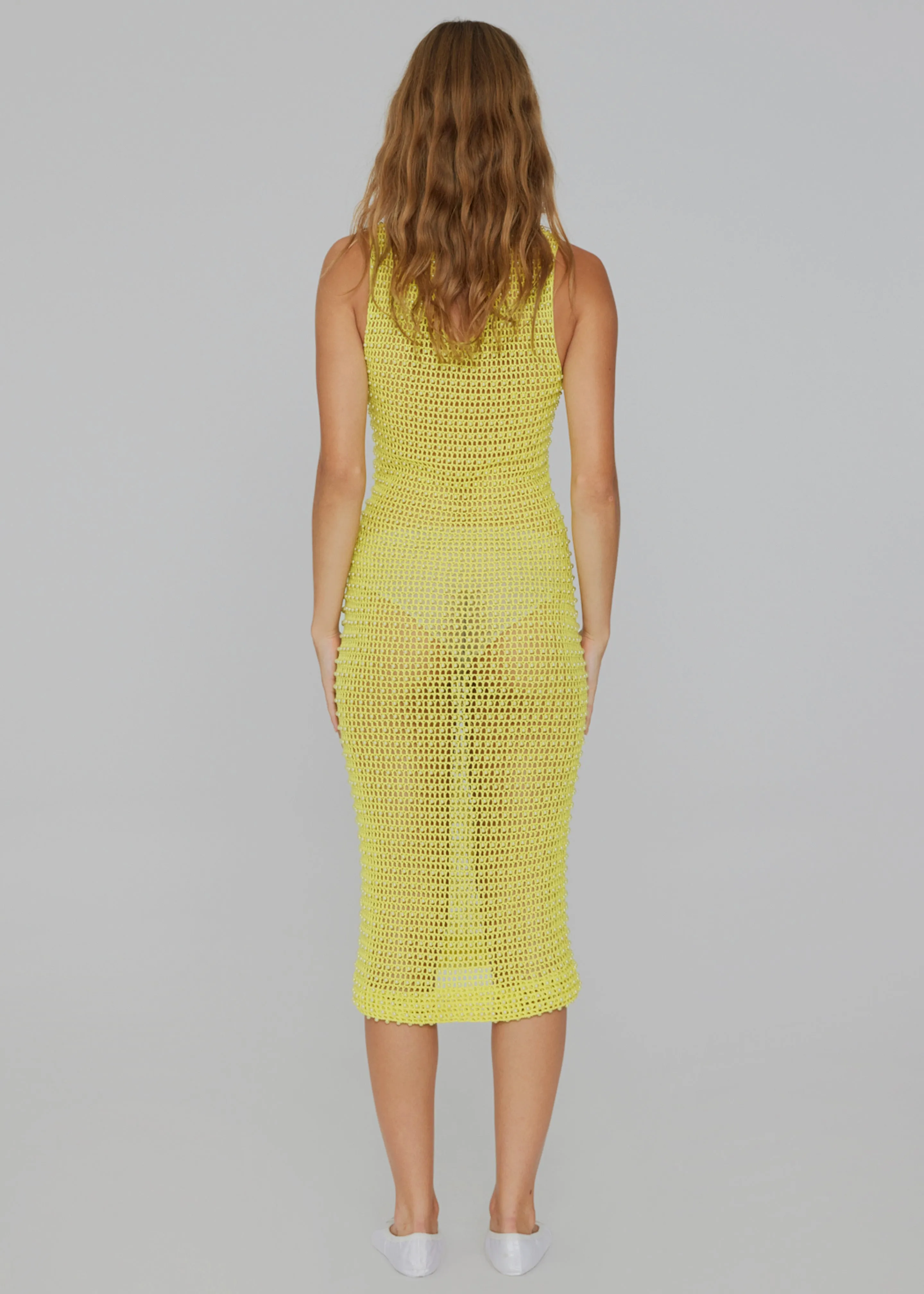 REMAIN Pearl Knit Dress - Banana Cream