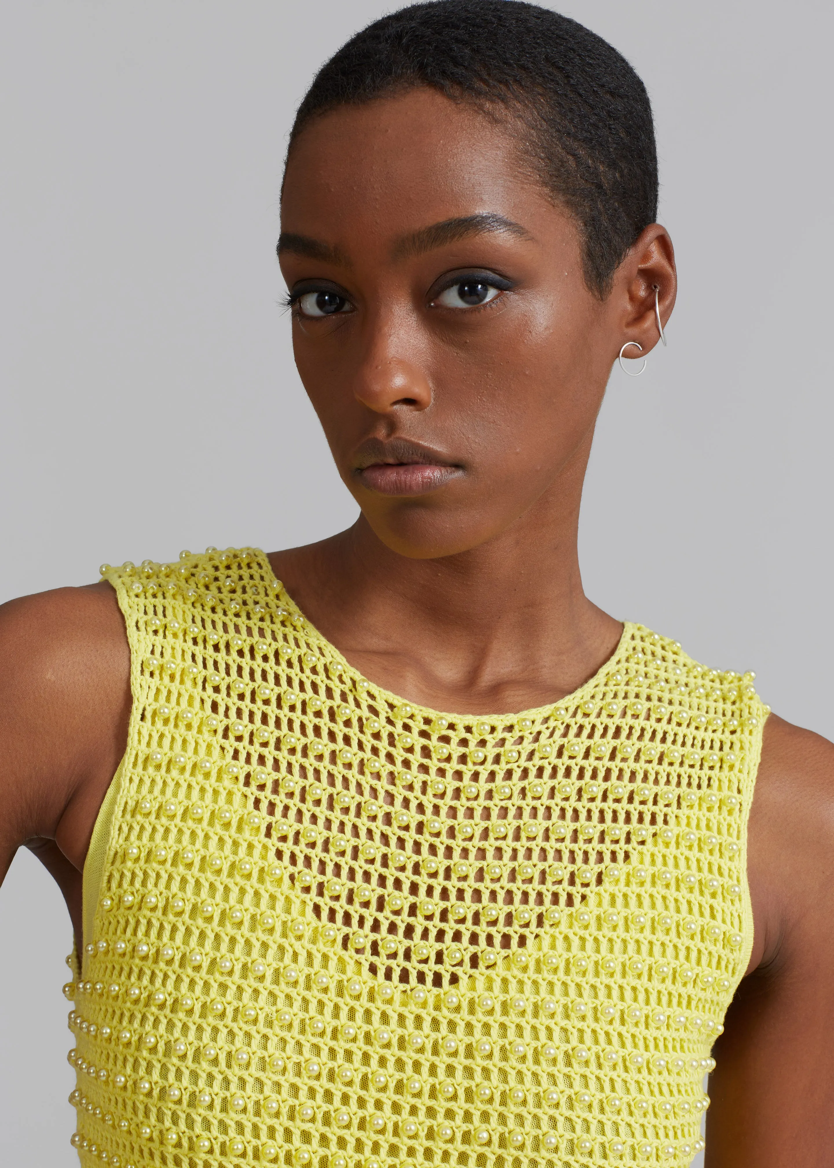 REMAIN Pearl Knit Dress - Banana Cream