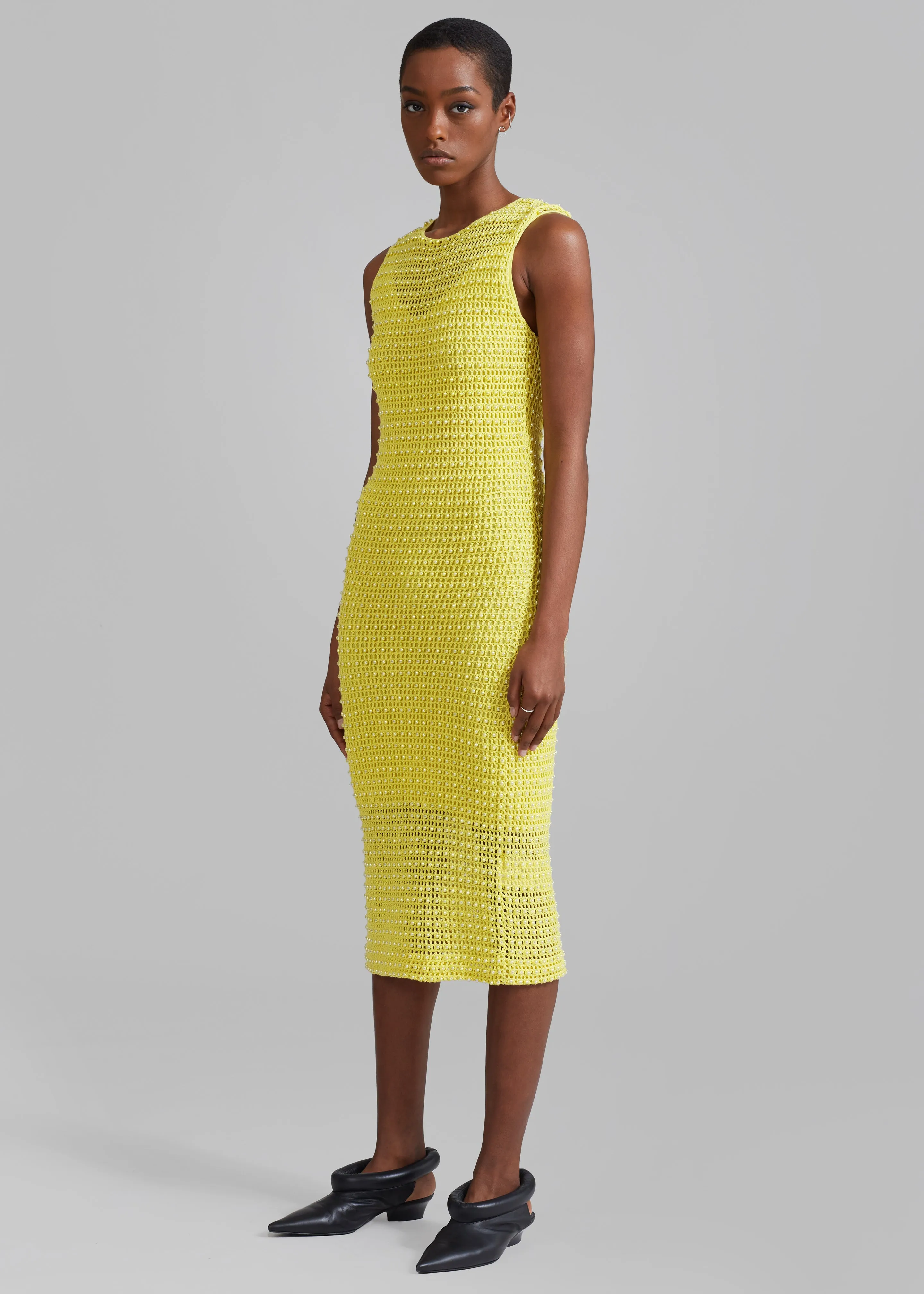 REMAIN Pearl Knit Dress - Banana Cream