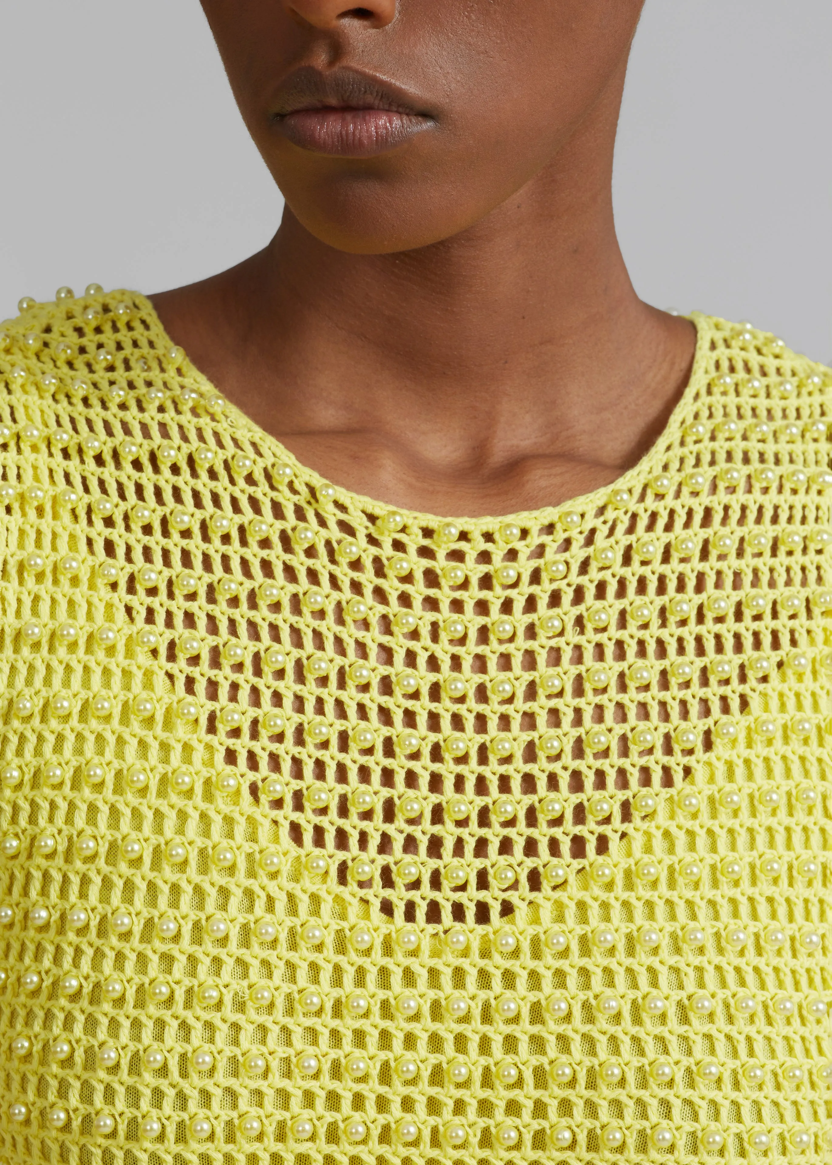REMAIN Pearl Knit Dress - Banana Cream