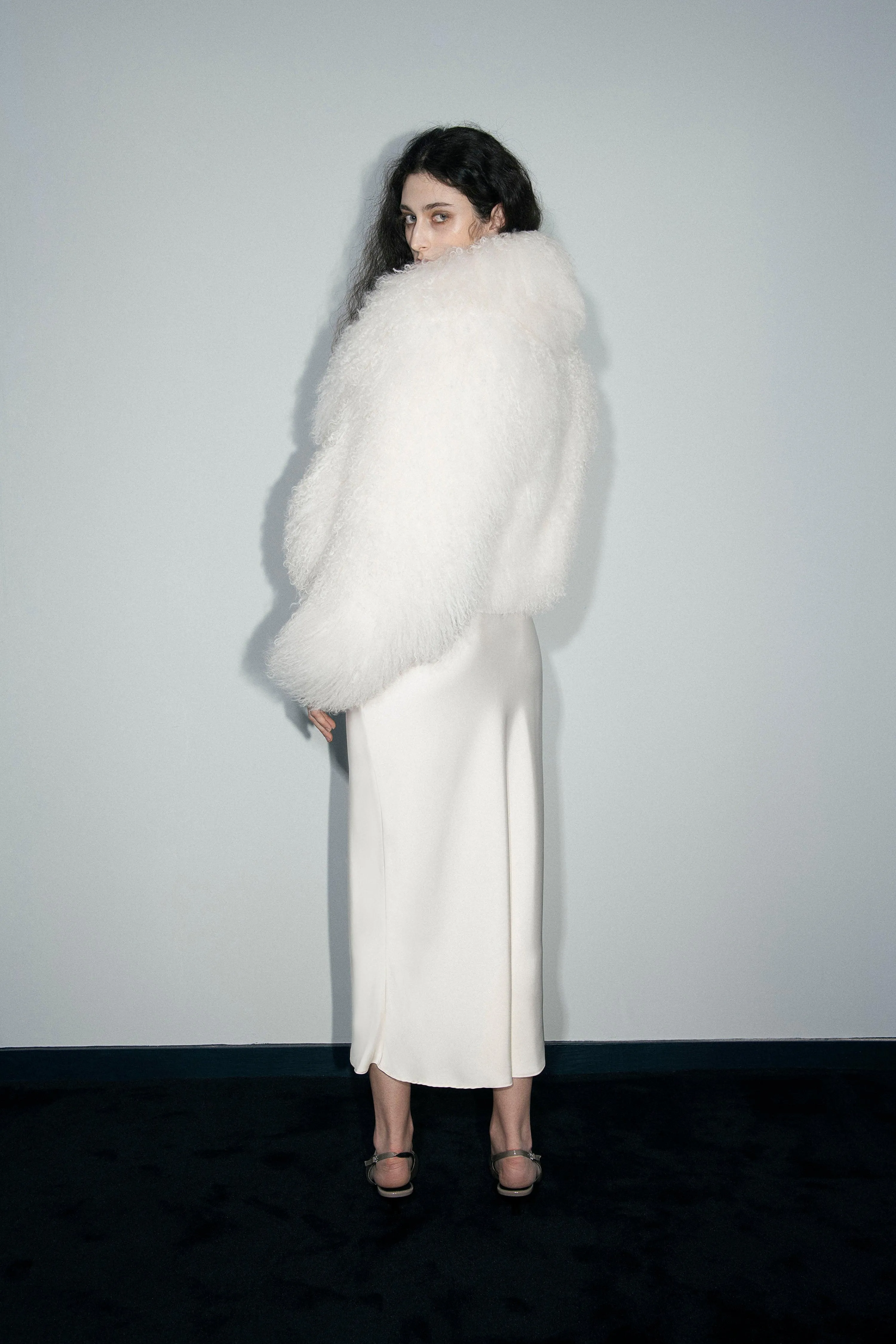 Rene Mongolian Sheep Fur Coat