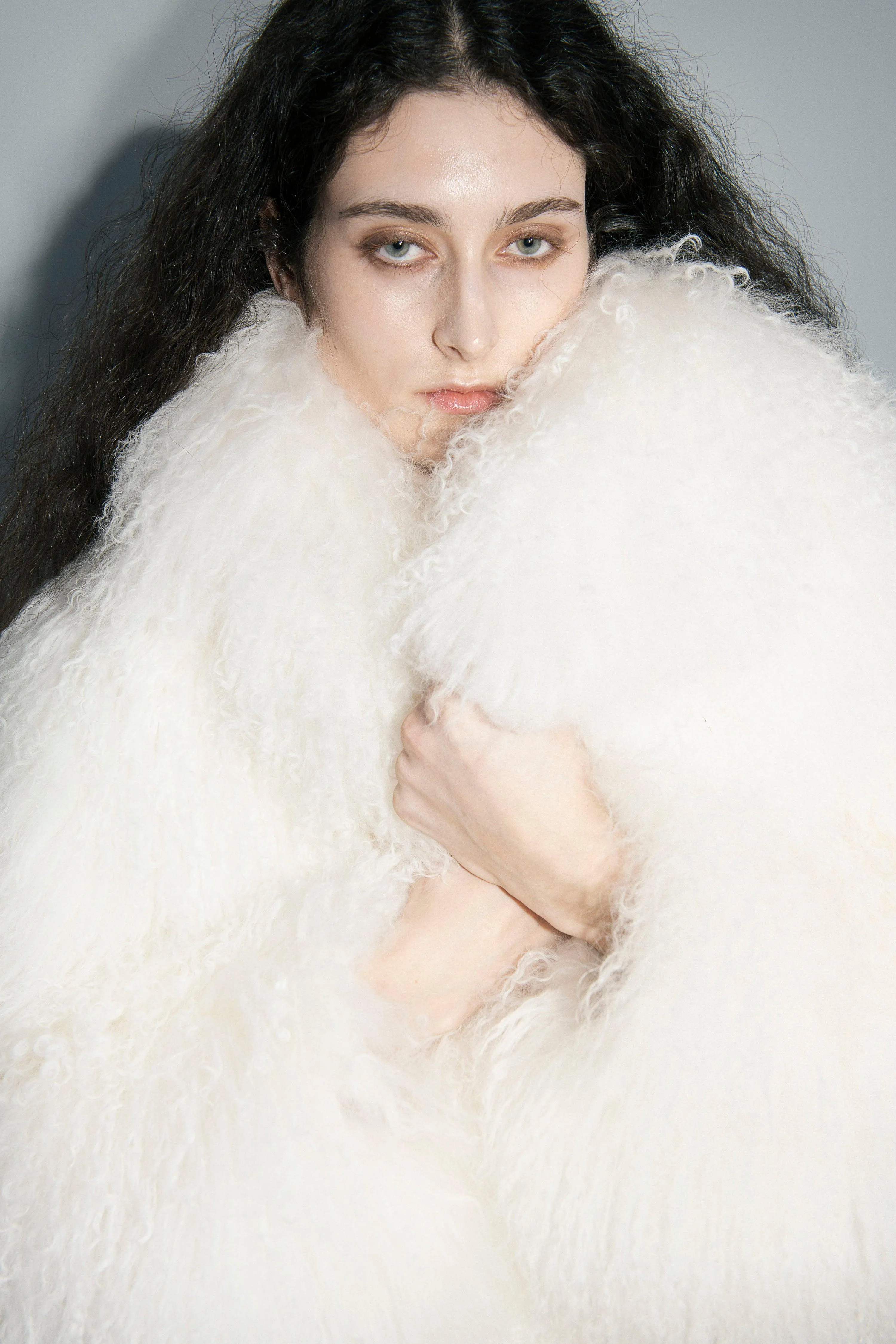 Rene Mongolian Sheep Fur Coat