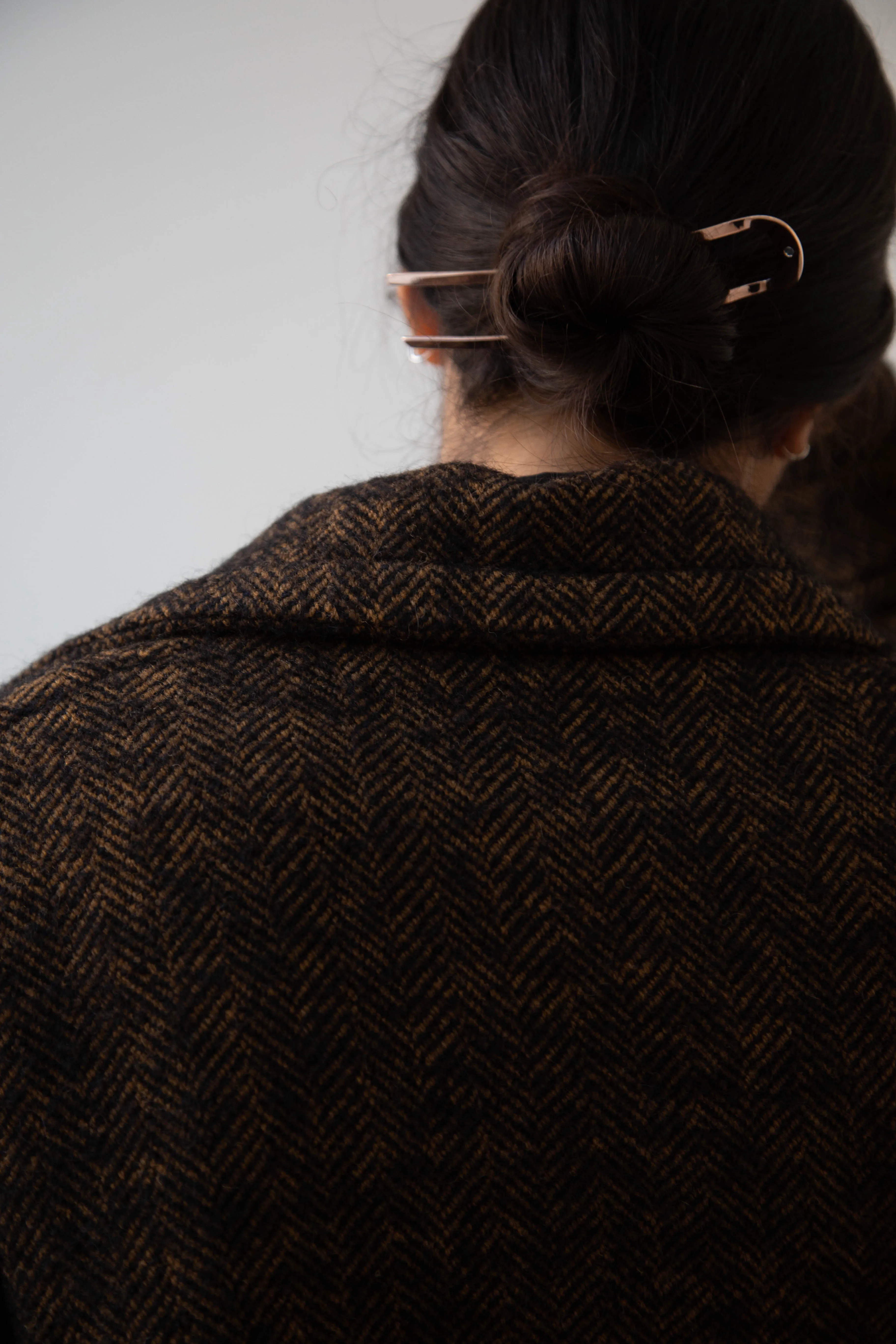 Sayaka Davis Zip-Up Jacket in Brown & Black