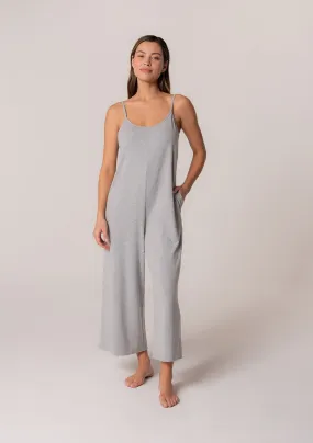 Scoop Neck Wide Leg Midi Jumpsuit