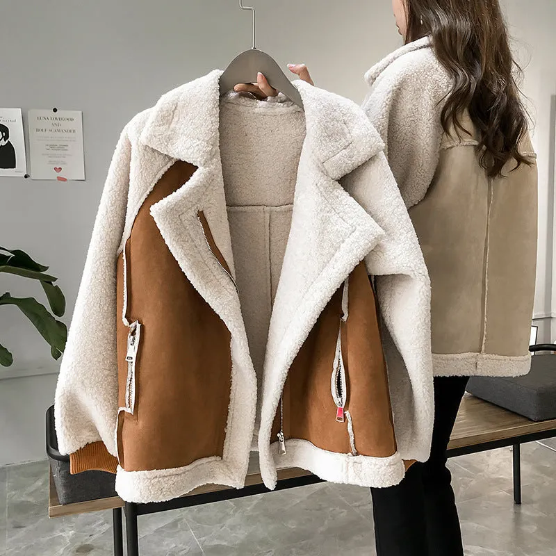 Shearling Zip-Up Jas