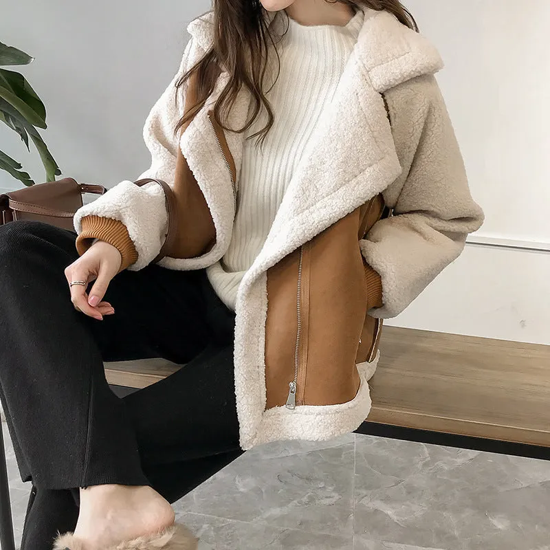 Shearling Zip-Up Jas