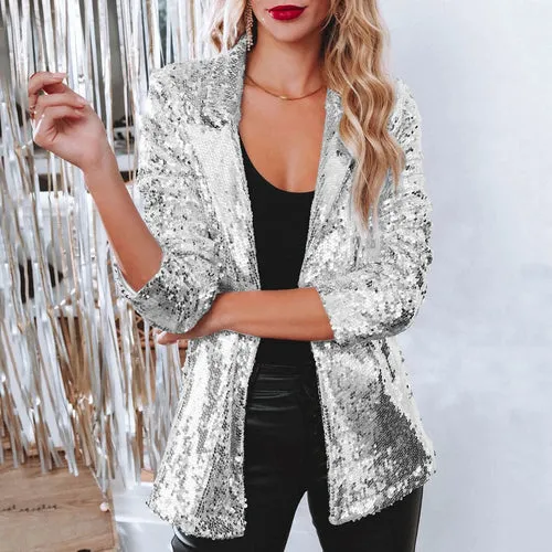 Shimmer Sequin Party Blazer