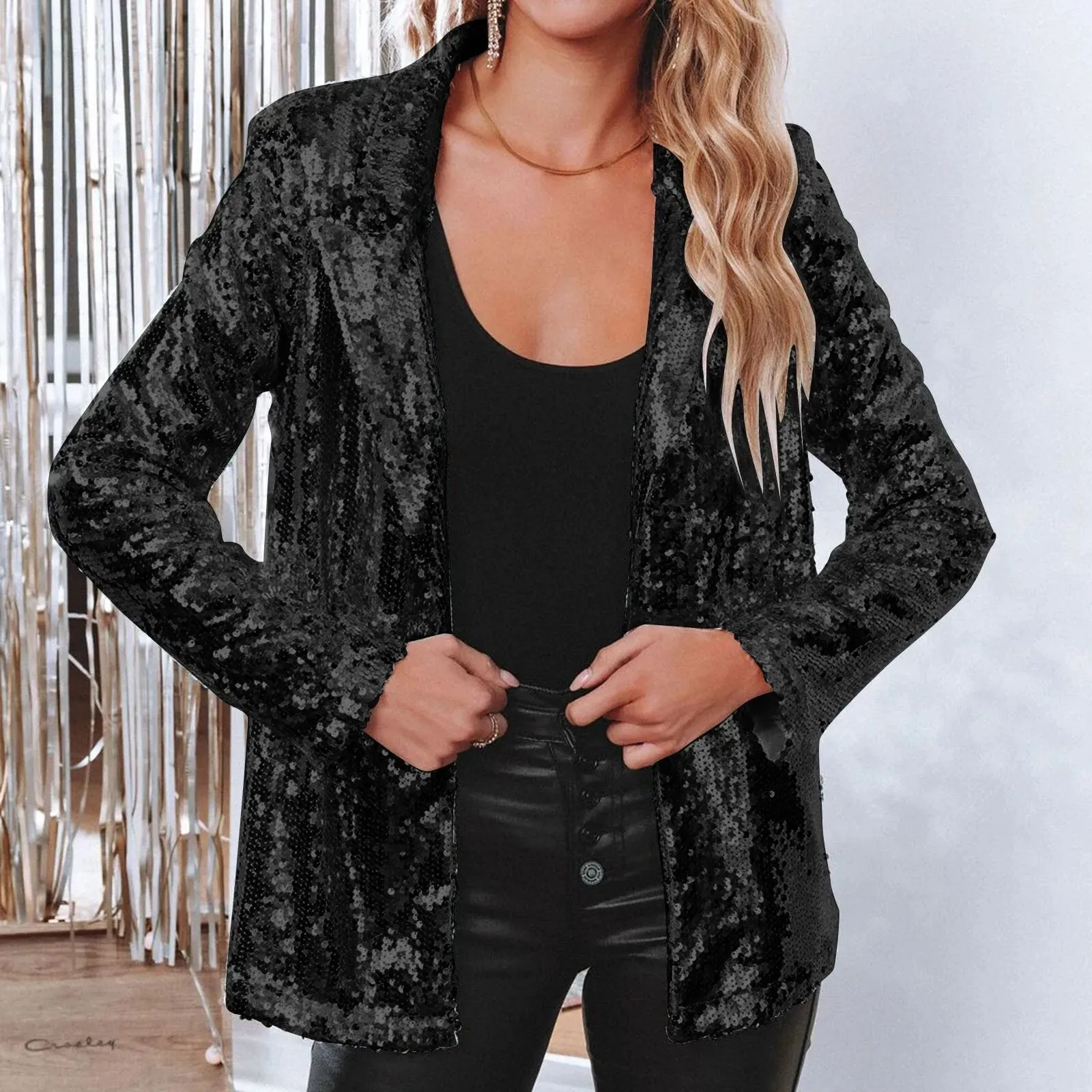 Shimmer Sequin Party Blazer