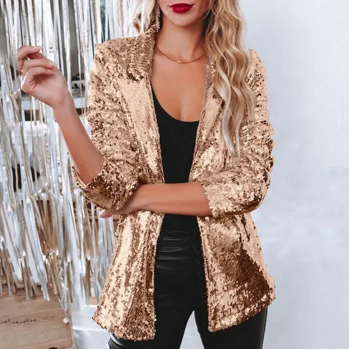 Shimmer Sequin Party Blazer