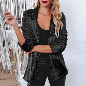 Shimmer Sequin Party Blazer