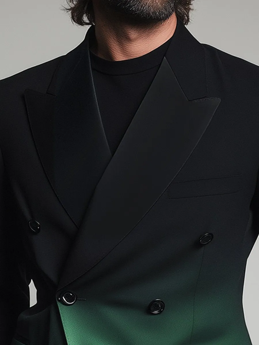 Stylish Gradient Double Breasted Blazer