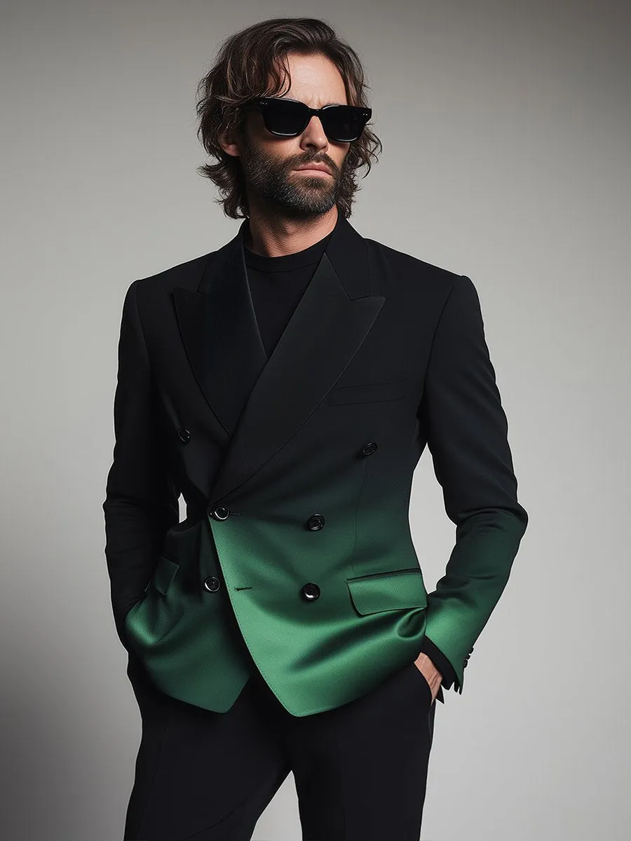 Stylish Gradient Double Breasted Blazer